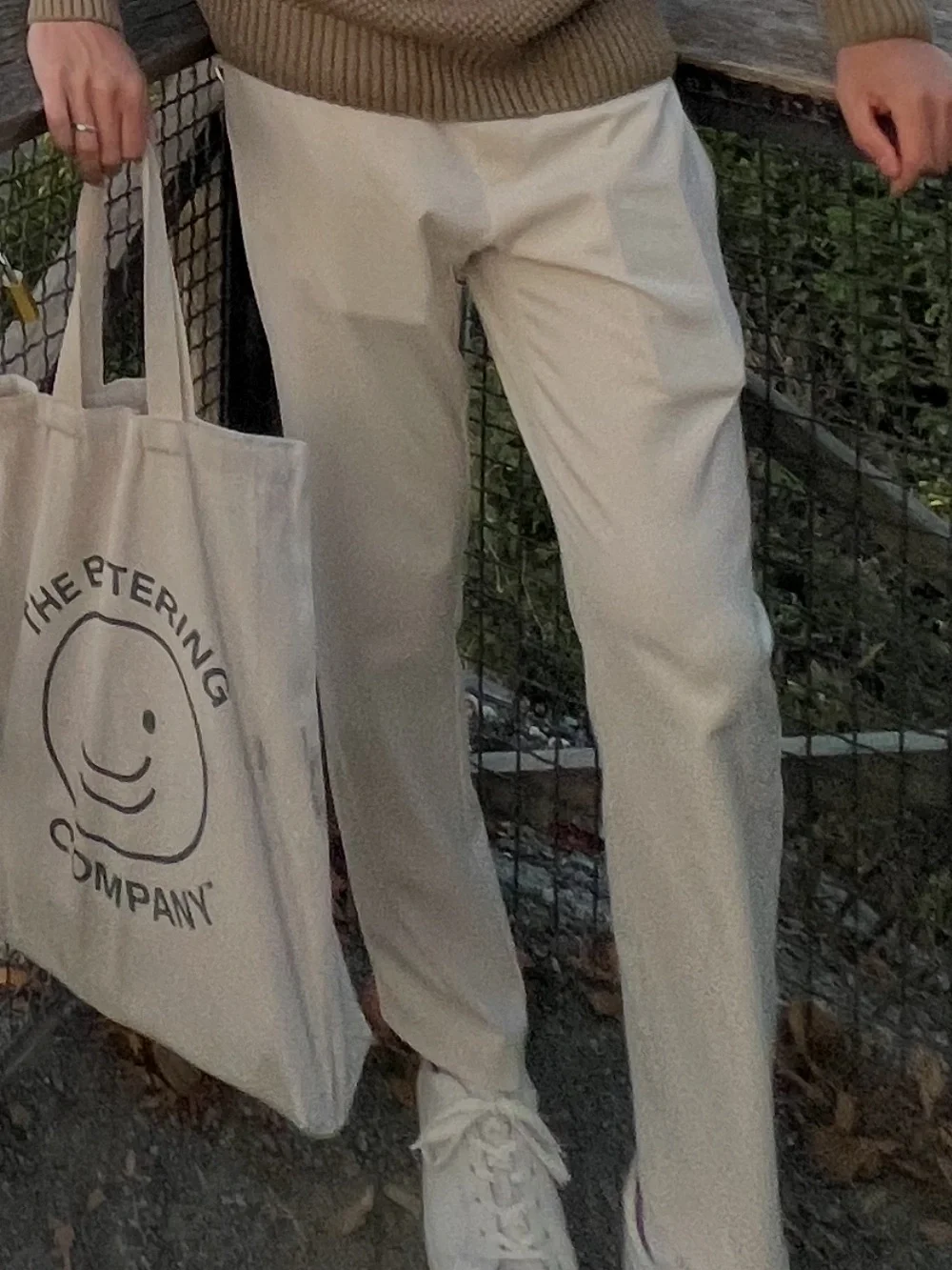 Zara Relaxed Fit Draw String Pants Beige